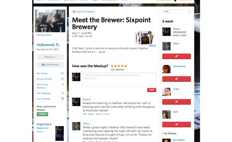 MAY 7, 2015 MEET THE BREWER AT THE CRAFT BEER CARTEL